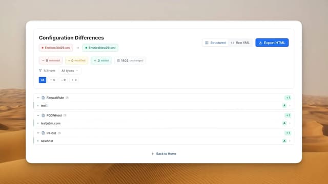Sophos Firewall Configuration Viewer: Audit and Compare Configs