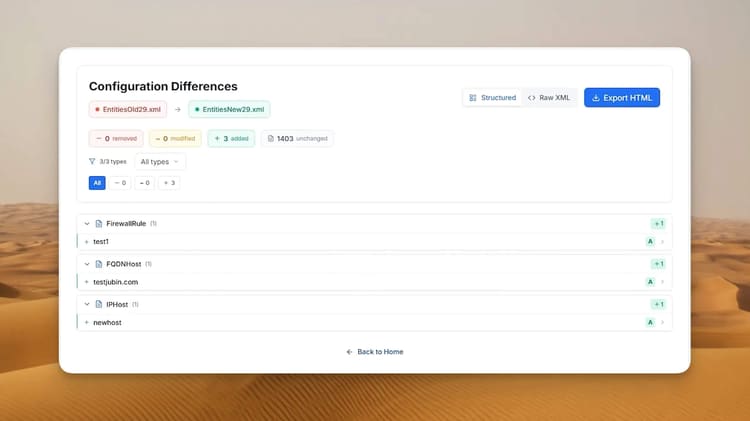 Sophos Firewall Configuration Viewer: Audit and Compare Configs