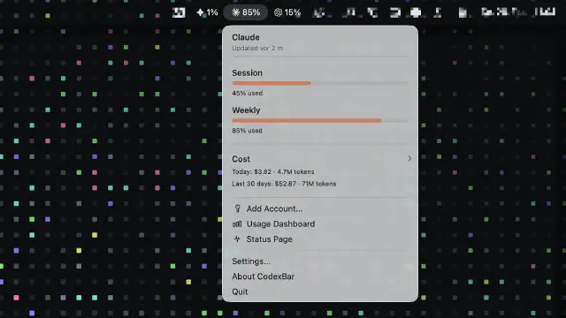 CodexBar: Token Limits in Your Menu Bar (Codex, Claude, Gemini & Co.)