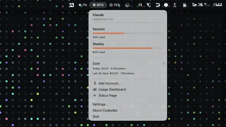 CodexBar: Token Limits in Your Menu Bar (Codex, Claude, Gemini & Co.)