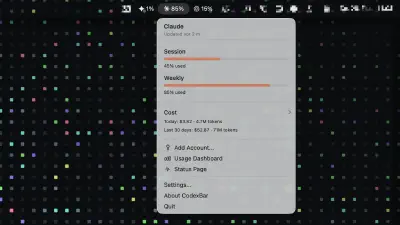 CodexBar: limiti di token nella barra dei menu (Codex, Claude, Gemini & co.)